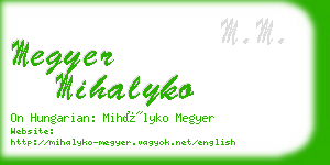megyer mihalyko business card